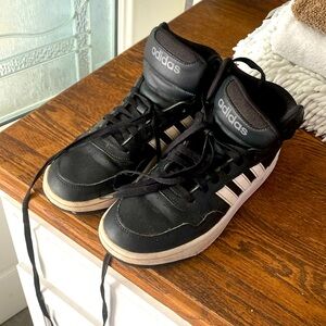 Black and white High Top Adidas